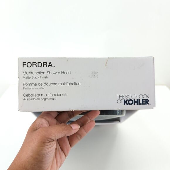 KOHLER Fordra 3 Spray Patterns 6.817 Wall Mounted Fixed Shower Head Matte Black - Picture 3 of 6